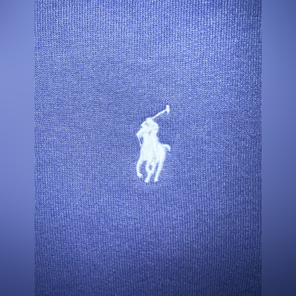 Polo by Ralph Lauren Men’s Quarter Zip Blue Sweater with Pockets - Picture 4 of 10